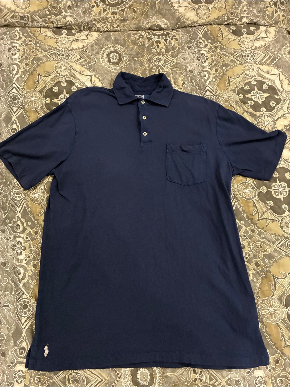 Polo Ralph Lauren Classic Fit Cotton-Linen Polo Shirt in Blue